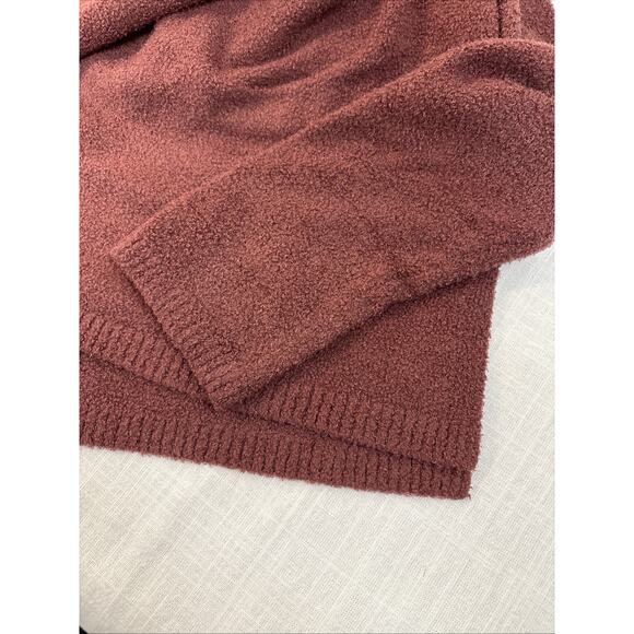 Barefoot Dreams Cozy Chic Open Front Cardigan Rose Burgundy Medium - Picture 8 of 15